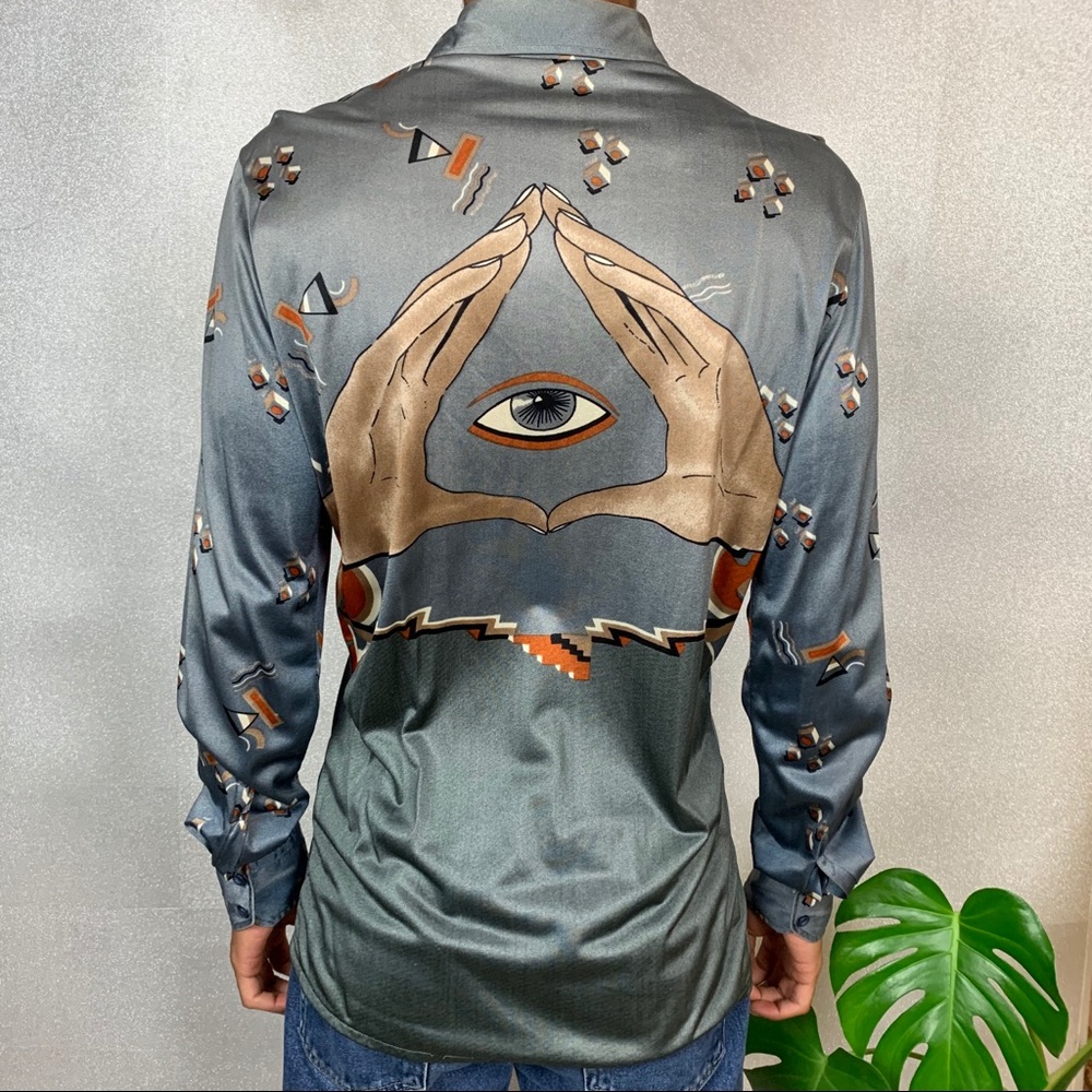 Vintage 70s Italian Nik Nik Disco shirt- medium